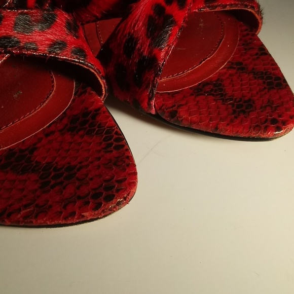 Laundry Red Leapord Wedge Heels - Picture 7 of 8